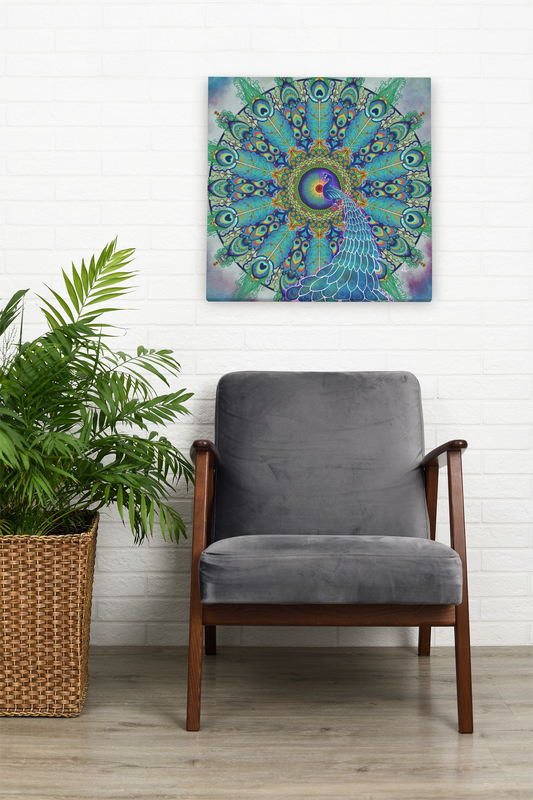 Melek Taus Mandala - Satin Poster