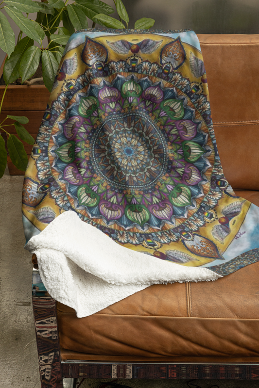 Celestia Mandala - Sherpa Fleece Blanket