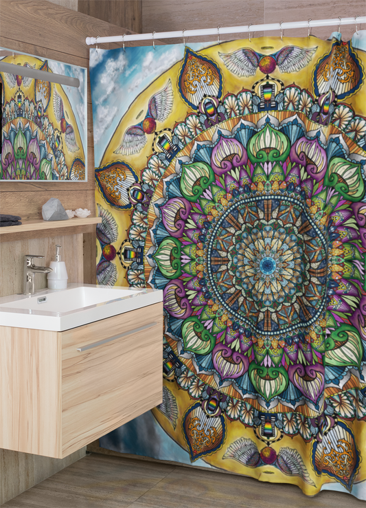Celestia Mandala - Shower Curtains