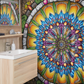 Emerald Arrows Mandala - Shower Curtains