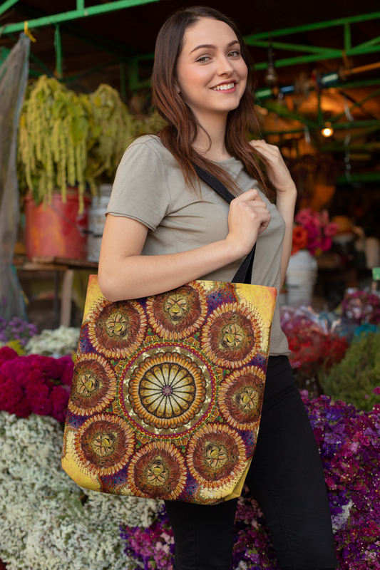 Lion Summer Mandala - Tote Bag