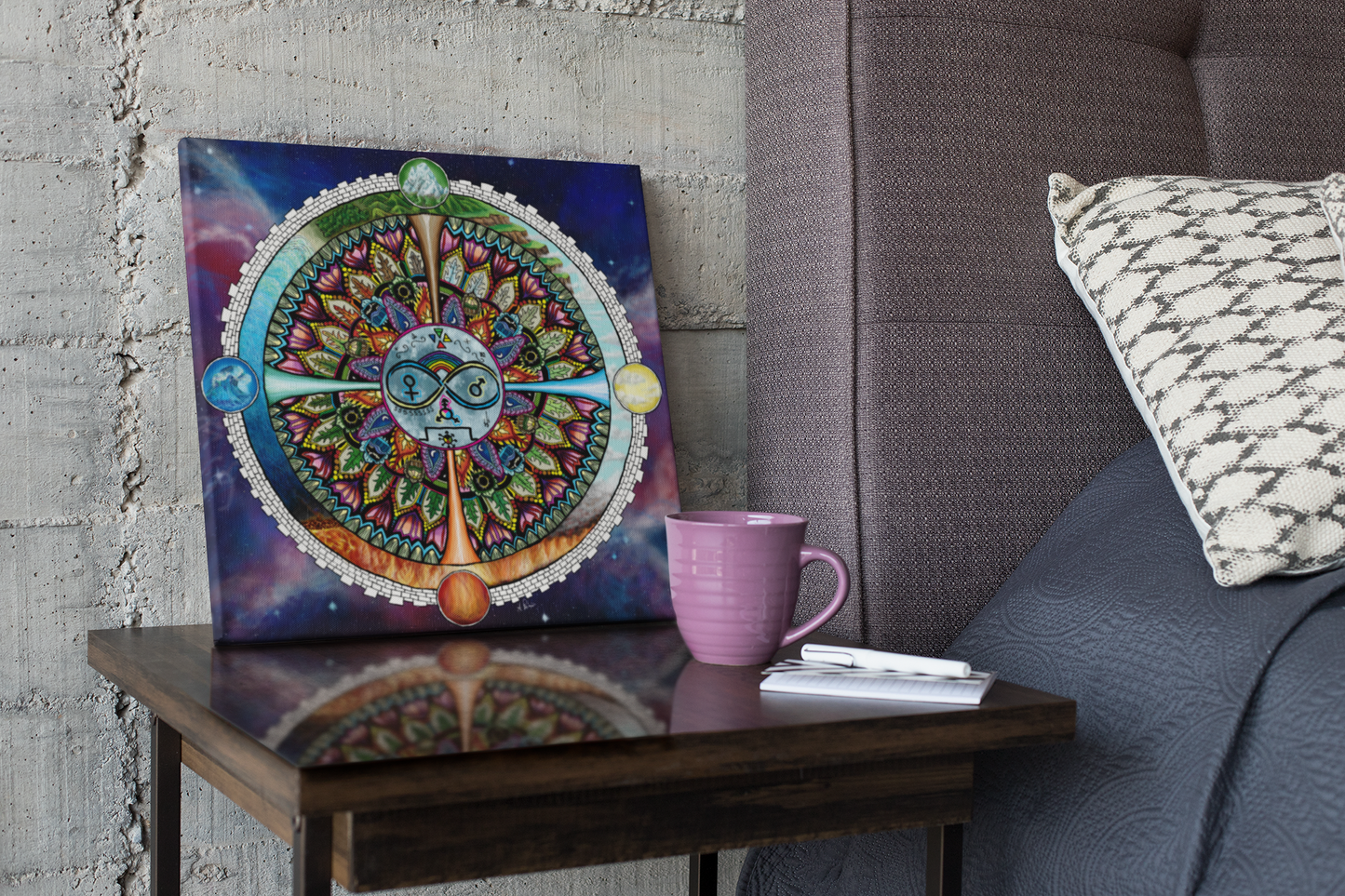 Lunar Rites Mandala - Canvas Block