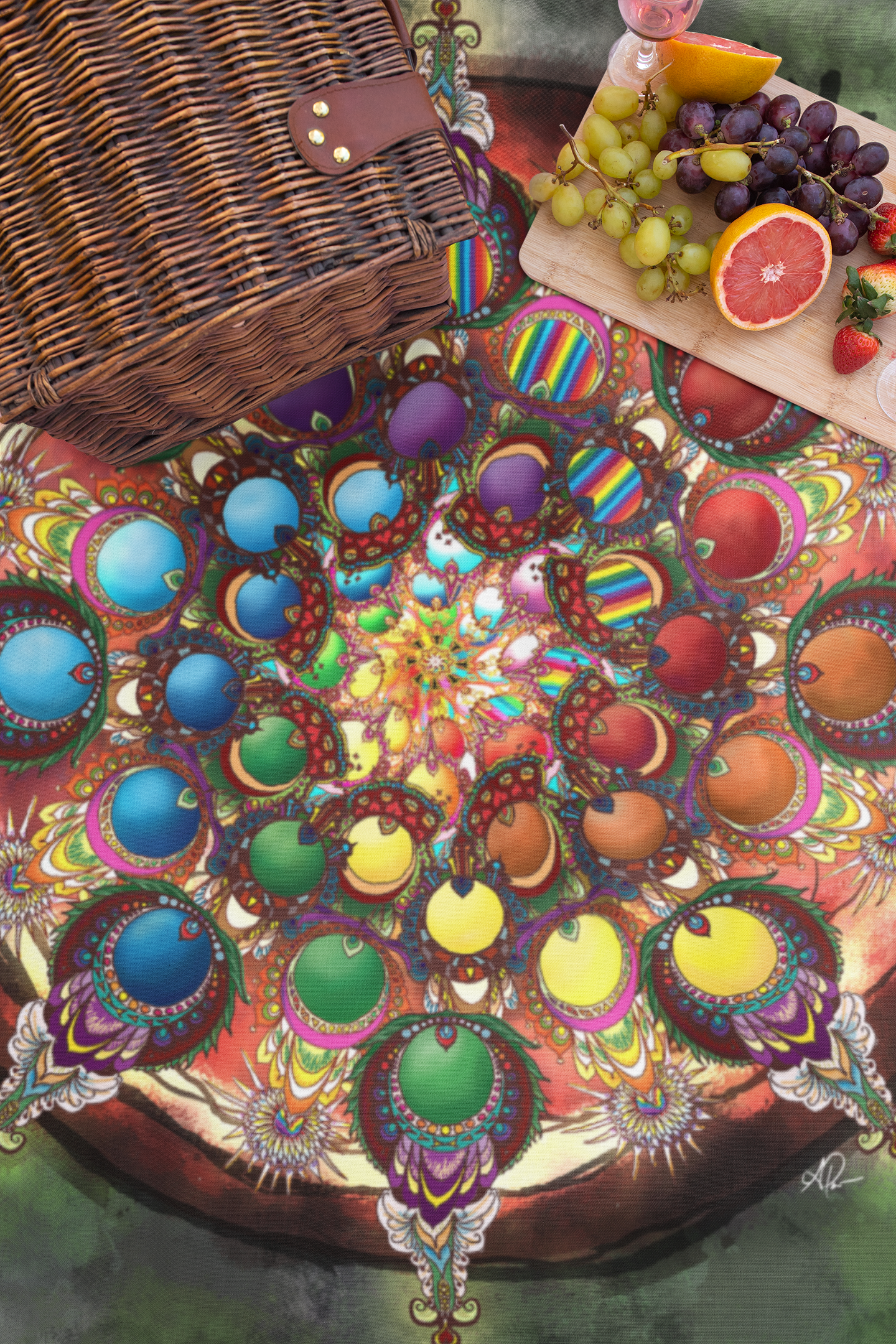 Seeds of Pride Mandala - Picnic Blanket
