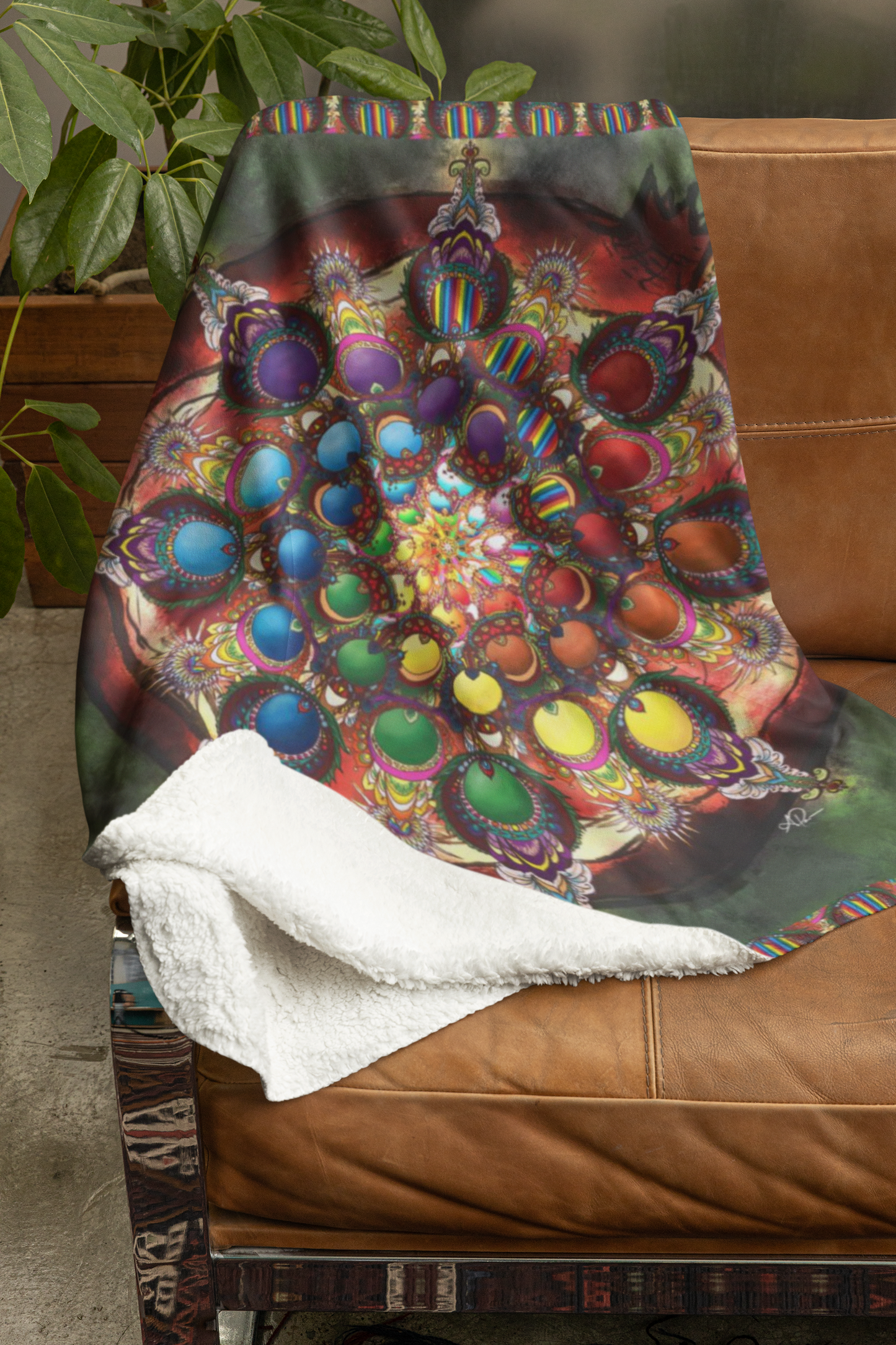 Seeds of Pride Mandala - Sherpa Fleece Blanket