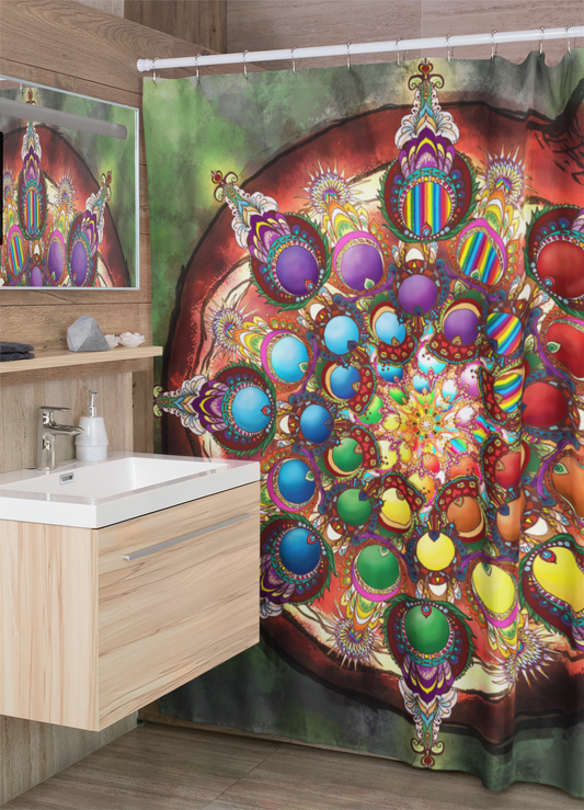 Seeds of Pride Mandala - Shower Curtains