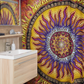 Solar Disc Mandala - Shower Curtains