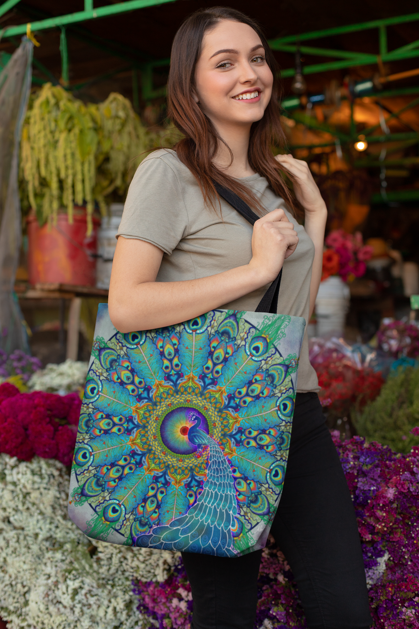 Melek Taus Mandala - Tote Bag