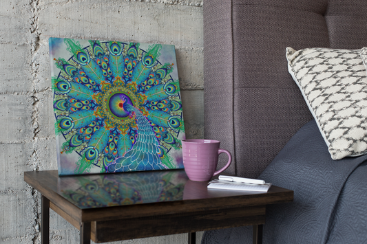 Melek Taus Mandala - Canvas Block