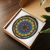 Emerald Arrows Mandala - Stained Glass Suncatcher