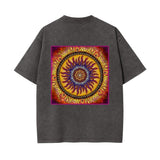 Solar Disc Mandala - Unisex Heavyweight T-shirt - 100% Cotton - 4 colors