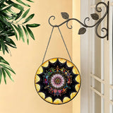 Obsidian Grandmothers Mandala  - Stained Glass Suncatcher
