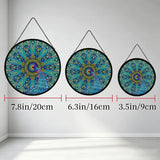 Melek Taus Mandala - Stained Glass Suncatcher
