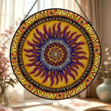 Solar Disc Mandala - Stained Glass Suncatcher