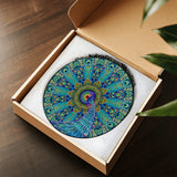 Melek Taus Mandala - Stained Glass Suncatcher